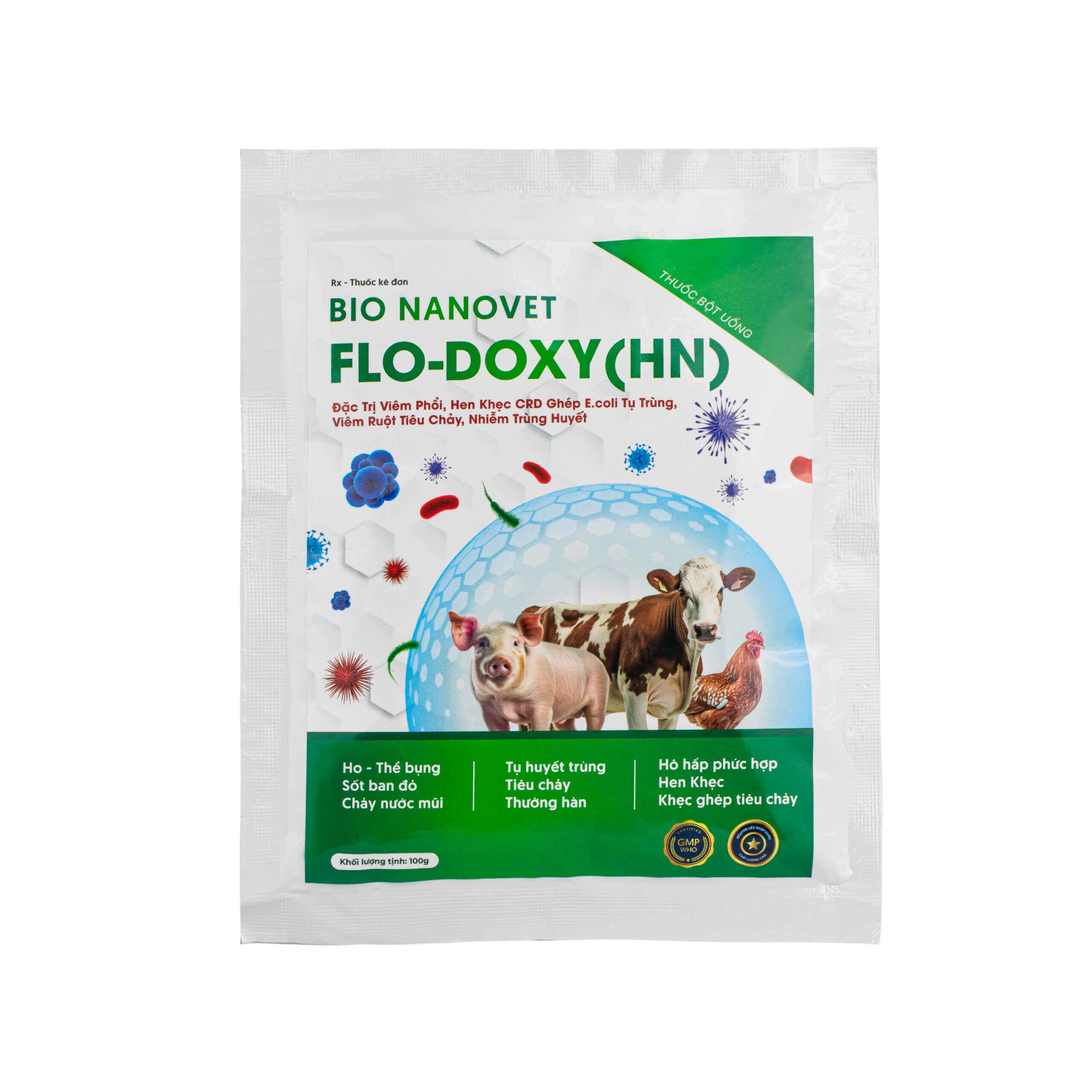 BIONANOVET FLO-DOXY(HN) Đặc Trị Viêm Phổi, Hen Khẹc CRD Ghép E.COLI Tụ Trùng, Viêm Ruột Tiêu Chảy, Nhiễm Trùng Huyết - Ảnh 4