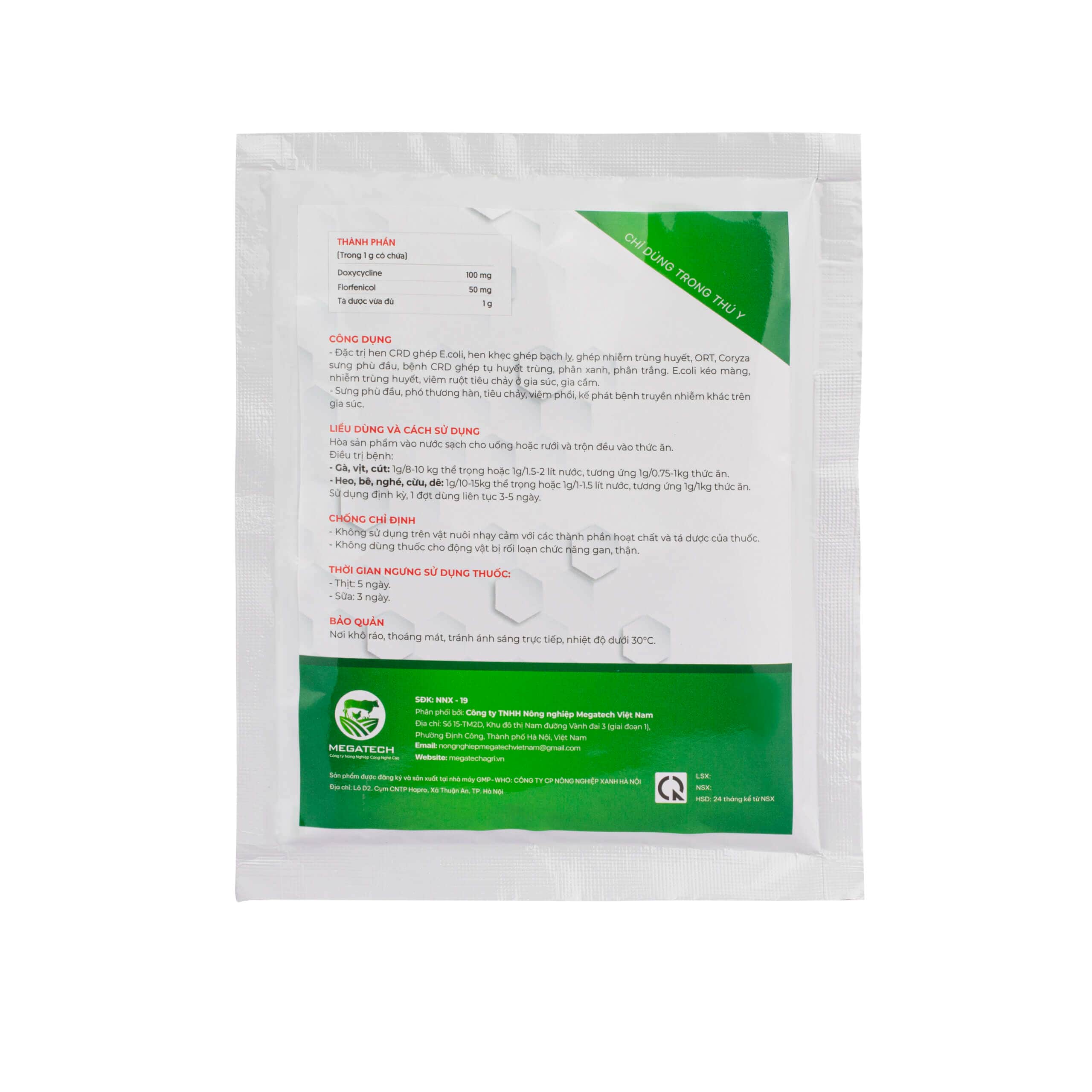 BIONANOVET FLO-DOXY(HN) Đặc Trị Viêm Phổi, Hen Khẹc CRD Ghép E.COLI Tụ Trùng, Viêm Ruột Tiêu Chảy, Nhiễm Trùng Huyết - Ảnh 5