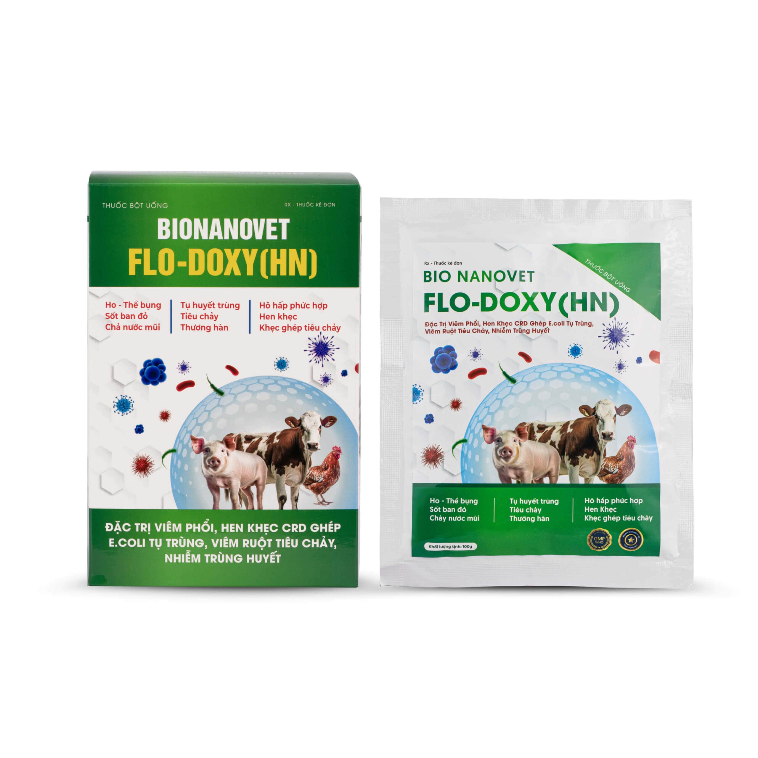 BIONANOVET FLO-DOXY(HN) Đặc Trị Viêm Phổi, Hen Khẹc CRD Ghép E.COLI Tụ Trùng, Viêm Ruột Tiêu Chảy, Nhiễm Trùng Huyết - Ảnh 2