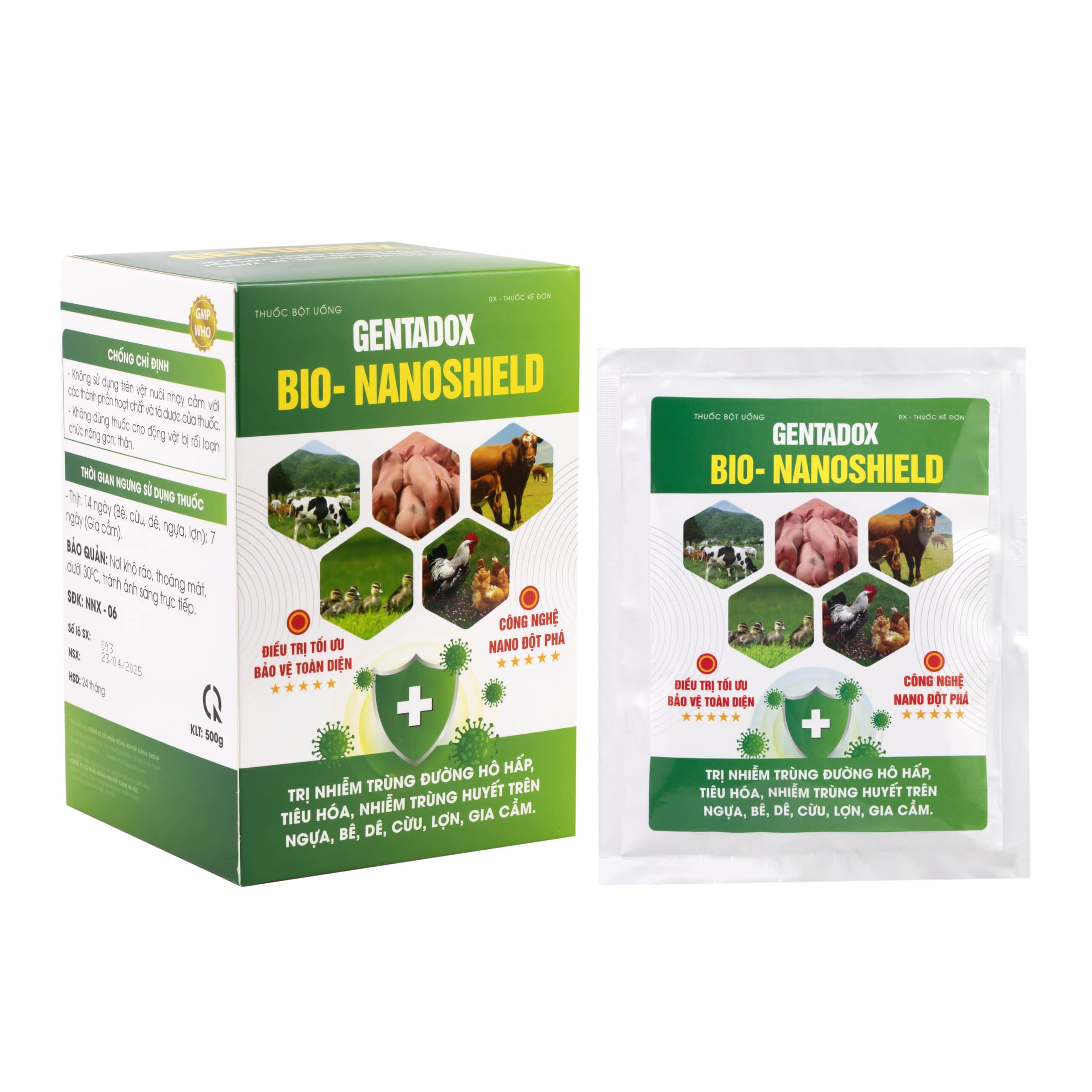Gentadox Bio-Nano Shield Hỗ Trợ Tăng Đề Kháng Vật Nuôi